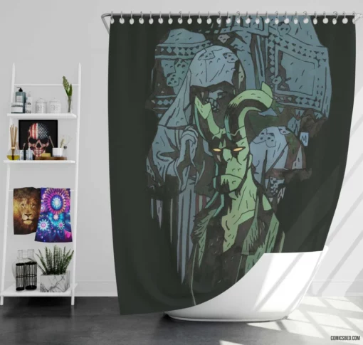 Comic Hellboy Chronicles of Adventure Shower Curtain