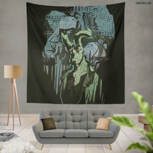 Comic Hellboy Chronicles of Adventure Wall Tapestry