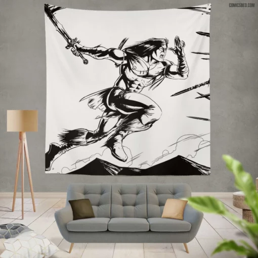 Conan Barbarian Adventure Comic Wall Tapestry