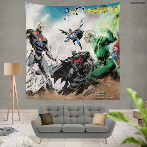 Convergence Flash Superman Batman Green Lantern DC Comics Wall Tapestry