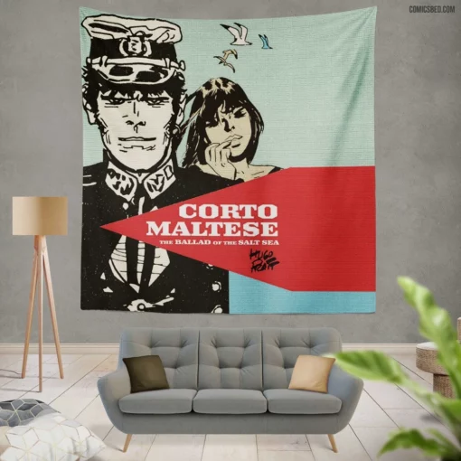 Corto Maltese Adventurer Tales Comic Wall Tapestry