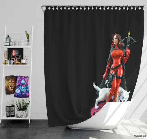 Crimson Heroes Of The North Saga Comic Shower Curtain