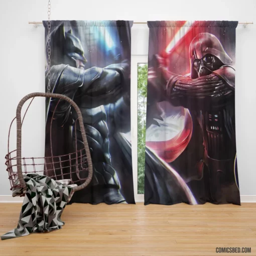 Crossover Batman Darth Vader Epic Duo Comic Curtain