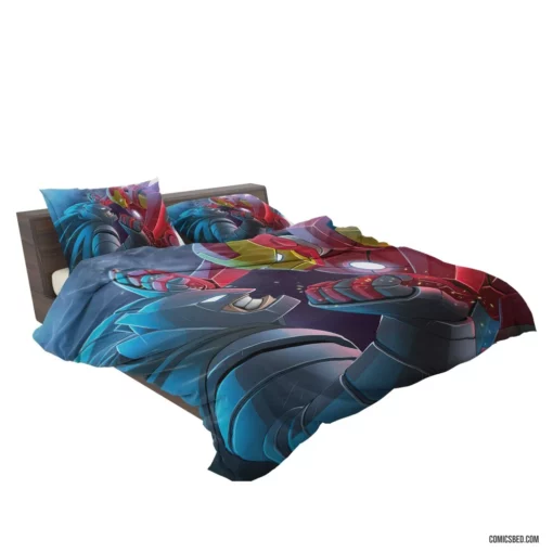 Crossover Batman Iron Man Heroes Comic Bedding Set 2