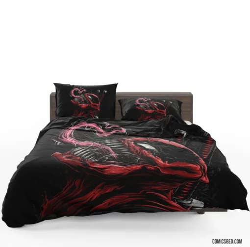 Crossover Deadpool Venom Heroic Showdown Comic Bedding Set