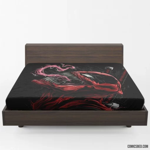 Crossover Deadpool Venom Heroic Showdown Comic Fitted Sheet