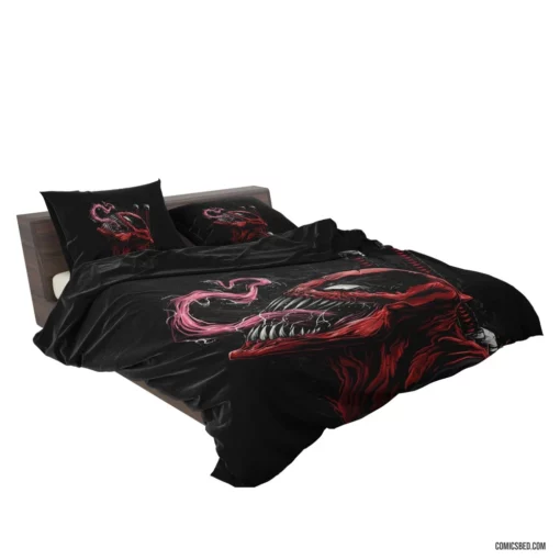 Crossover Deadpool Venom Symbiotic Clash Comic Bedding Set 2