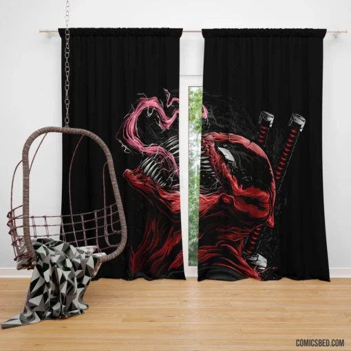 Crossover Deadpool Venom Symbiotic Clash Comic Curtain