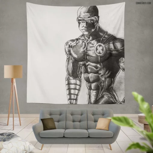 Cyclops Optic Blast Hero Comic Wall Tapestry