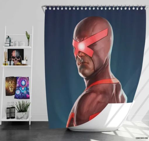 Cyclops X-Men Marvel Optic Leader Comic Shower Curtain