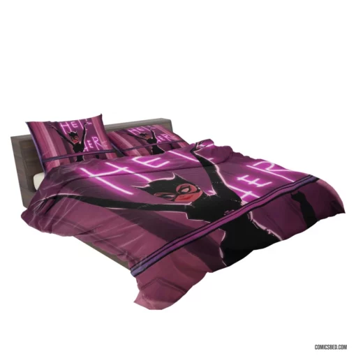 DC Catwoman Stealthy and Seductive Comic Bedding Set 2