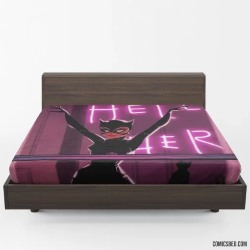 DC Catwoman Stealthy and Seductive Comic Fitted Sheet