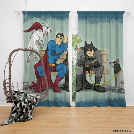 DC Comics Batman Superman Heroic Duo Curtain