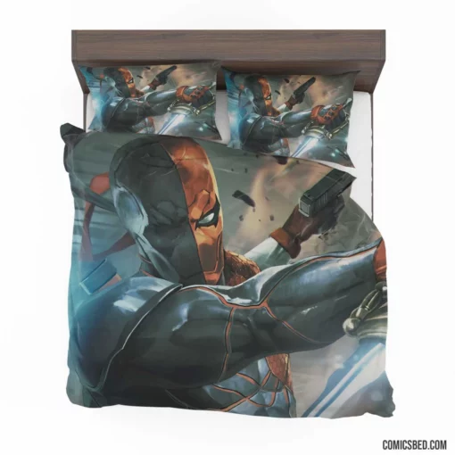 DC Deathstroke Artwork Masterful Mercenary Comic Bedding Set 1