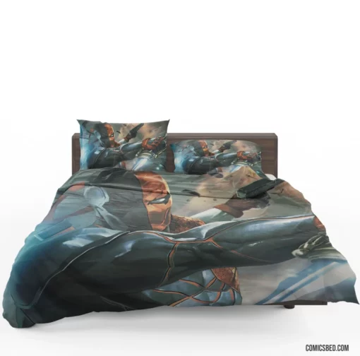 DC Deathstroke Artwork Masterful Mercenary Comic Bedding Set