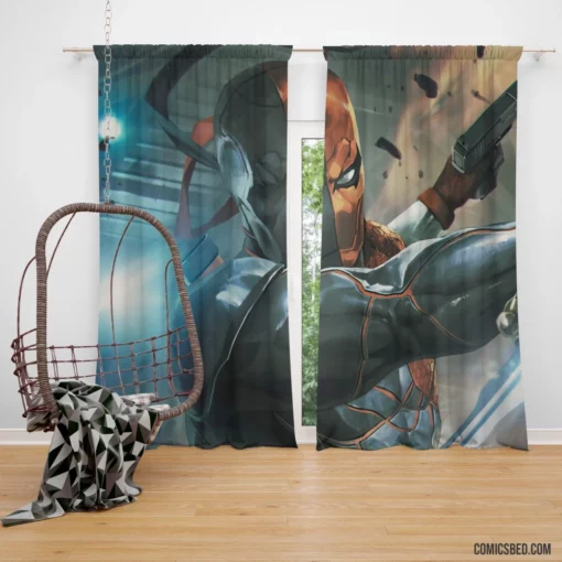 DC Deathstroke Artwork Masterful Mercenary Comic Curtain