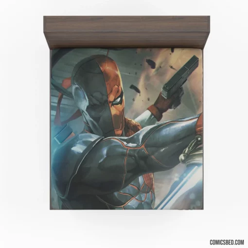 DC Deathstroke Artwork Masterful Mercenary Comic Fitted Sheet 1