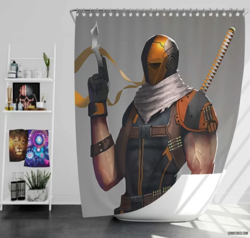 DC Deathstroke Mercenary Legacy Comic Shower Curtain