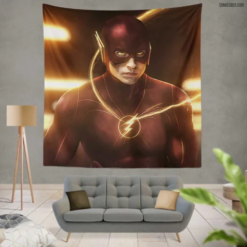 DC Flash Barry Allen Chronicles Unleashed Comic Wall Tapestry