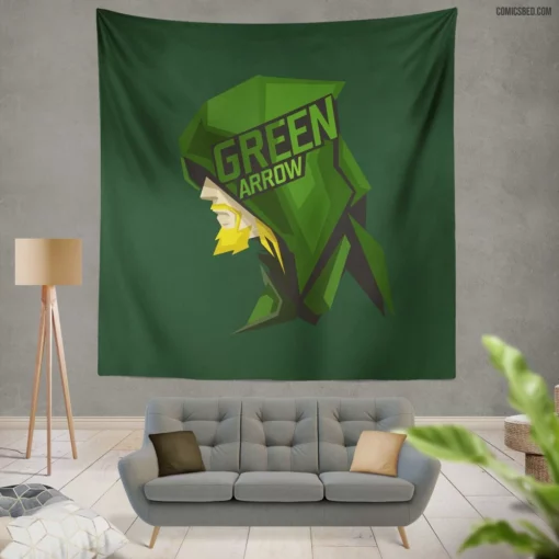 DC Green Archer Arrow Chronicles Comic Wall Tapestry