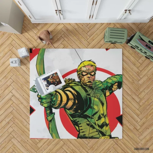 DC Hooded Archer Green Arrow Chronicles Comic Rug