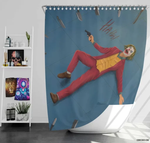 DC Joker Chronicles Mysterious Clown Comic Shower Curtain