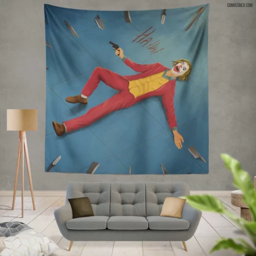 DC Joker Chronicles Mysterious Clown Comic Wall Tapestry