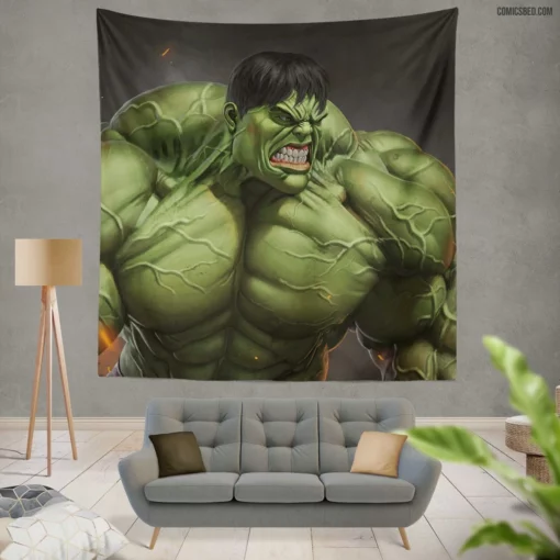 DC Rampaging Goliath Hulk Chronicles Comic Wall Tapestry