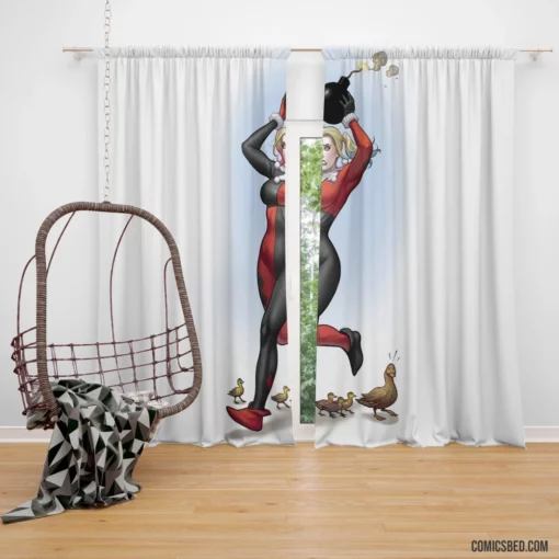 DC Rebellious Jester Harley Quinn Chronicles Comic Curtain