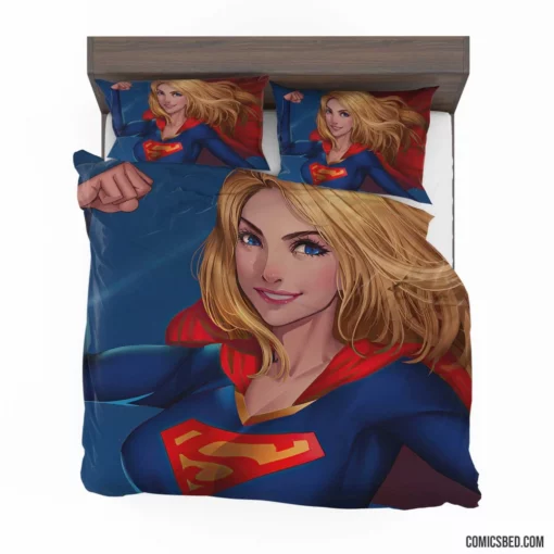 DC Supergirl Blonde-Haired Heroine Comic Bedding Set 1