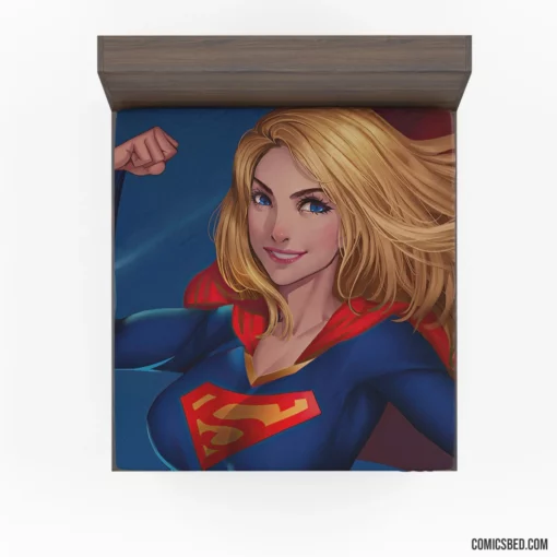 DC Supergirl Blonde-Haired Heroine Comic Fitted Sheet 1