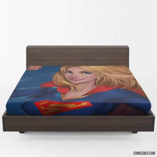 DC Supergirl Blonde-Haired Heroine Comic Fitted Sheet