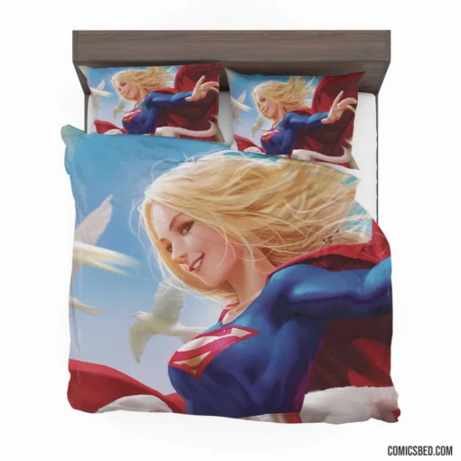 DC Supergirl Blonde-Haired Icon Comic Bedding Set 1