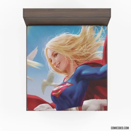 DC Supergirl Blonde-Haired Icon Comic Fitted Sheet 1
