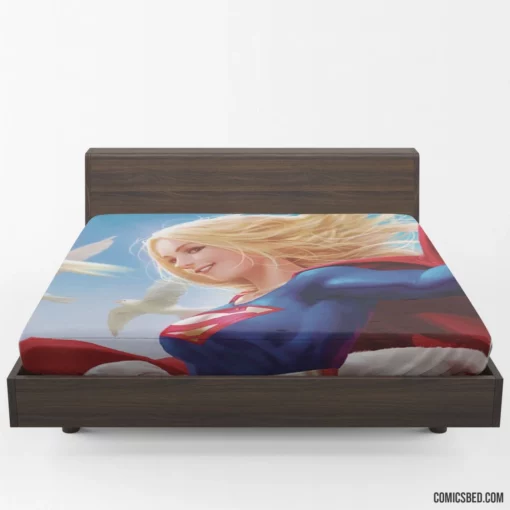 DC Supergirl Blonde-Haired Icon Comic Fitted Sheet