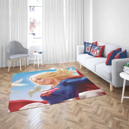 DC Supergirl Blonde-Haired Icon Comic Rug 2
