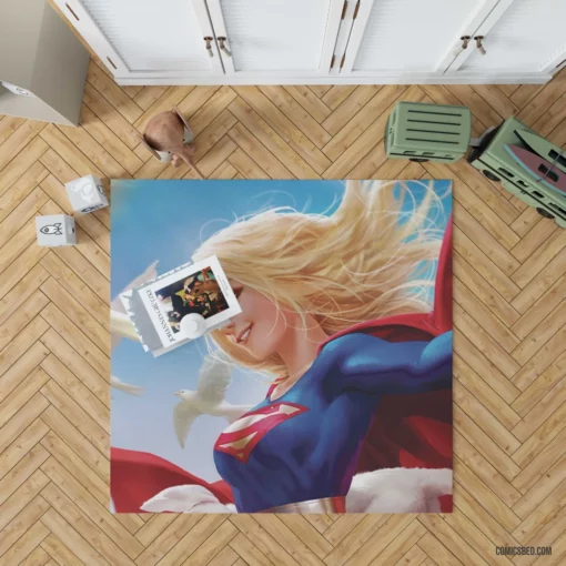 DC Supergirl Blonde-Haired Icon Comic Rug