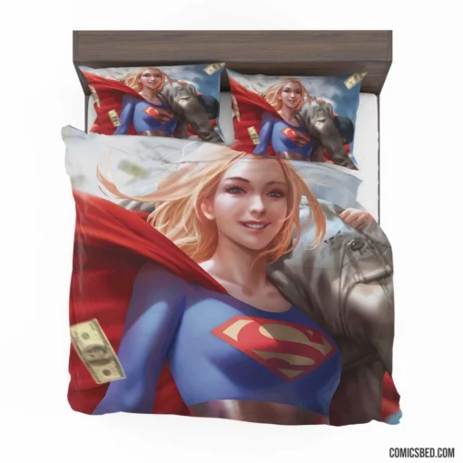 DC Supergirl Girl with Blonde Hair Comic Bedding Set 1