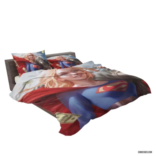 DC Supergirl Girl with Blonde Hair Comic Bedding Set 2