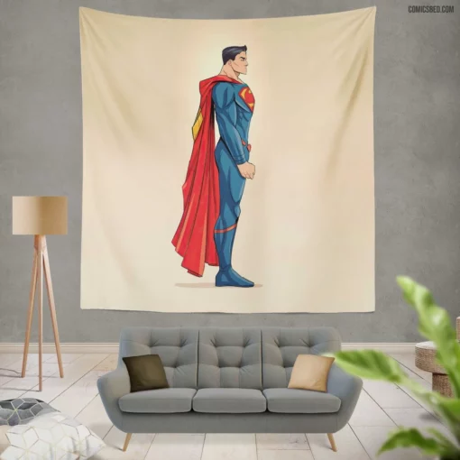 DC Superman Heroic Adventures Await Comic Wall Tapestry