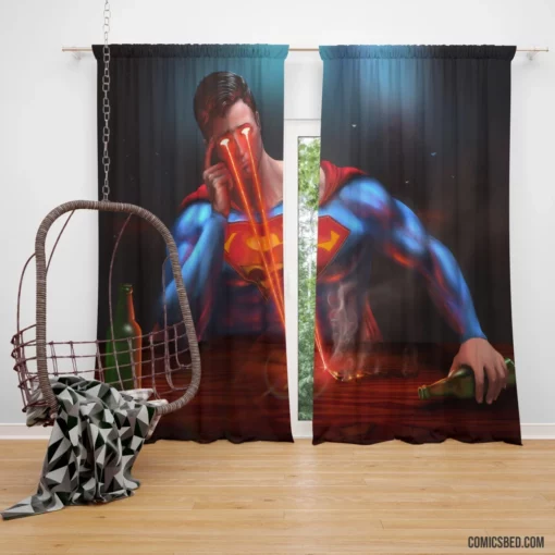 DC Superman Iconic Heroic Adventures Comic Curtain