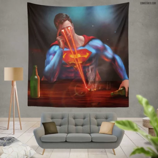 DC Superman Iconic Heroic Adventures Comic Wall Tapestry