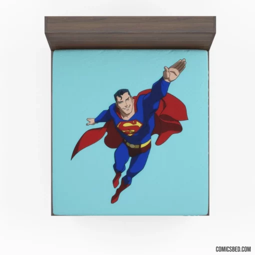 DC Superman Legendary Hero Soars Comic Fitted Sheet 1