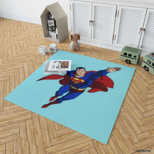 DC Superman Legendary Hero Soars Comic Rug 1