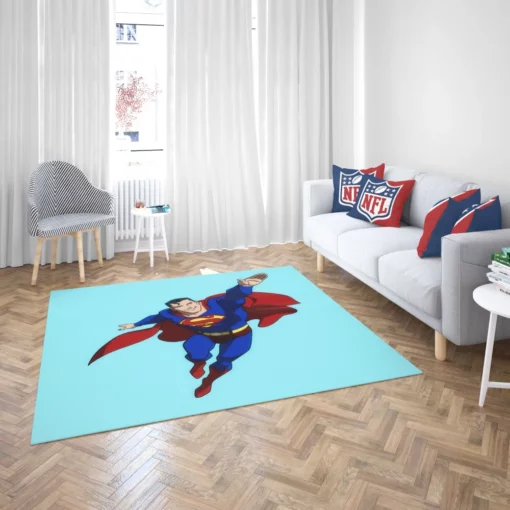 DC Superman Legendary Hero Soars Comic Rug 2