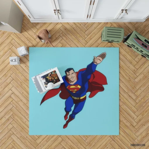 DC Superman Legendary Hero Soars Comic Rug