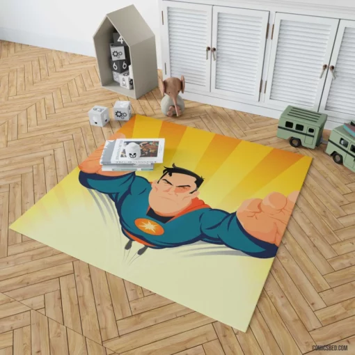 DC Superman Timeless Heroic Feats Comic Rug 1