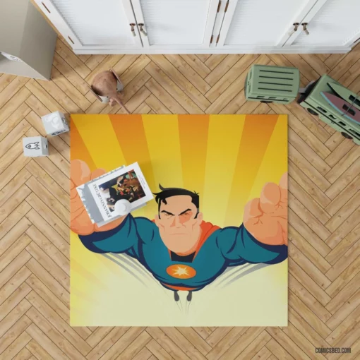 DC Superman Timeless Heroic Feats Comic Rug