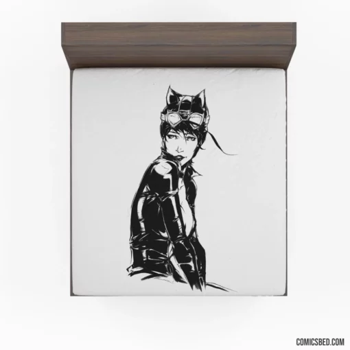 DC Tempting Catwoman Femme Fatale Comic Fitted Sheet 1