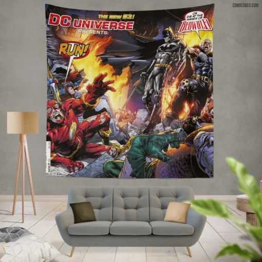 DC Universe Heroes Assemble Comic Wall Tapestry